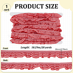 20 Yards Polyester Lace Ribbons&nbsp;DIY-PH0031-86D