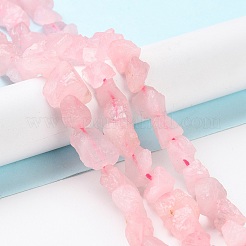 生の粗い天然のクォーツビーズ連売り  ナゲット  4~11x4.5~14.5x4.5~14.5mm  穴：0.8mm  約41~43個/連  15.35~15.94''（39~40.5センチメートル）&nbsp;G-B065-C01
