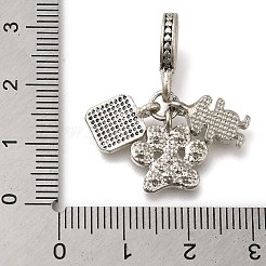 Rack Plating Alloy Enamel European Dangle Charms&nbsp;PALLOY-A009-12P