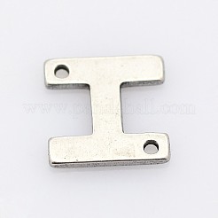 変色しにくい201ステンレススチールの文字Hスライスリンク  ステンレス鋼色  7x7x0.8mm  穴：1mm&nbsp;STAS-P073-14