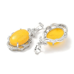 Natural White Jade Dyed Oval Pendants&nbsp;G-NH0025-15P-07