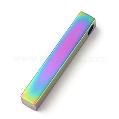 イオンプレーティング（IP）304ステンレスペンダント  長方形/棒  虹色  30x5x5mm  穴：3mm&nbsp;STAS-G208-04M