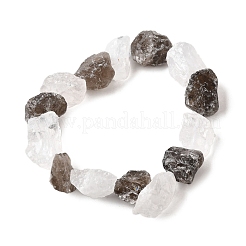 Natural Quartz Crystal and Smoky Quartz Beads Strands&nbsp;G-S386-C16