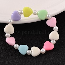 Opaque Acrylic Beaded Stretch Kids Bracelets&nbsp;BJEW-JB02070