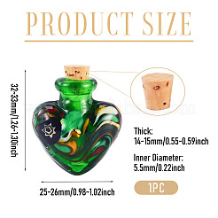 Handmade Lampwork Perfume Bottle Pendants&nbsp;LAMP-TADJ0001-06B