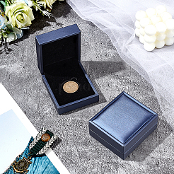 Rectangel PU Imitation Leather Coin Storage Boxes&nbsp;LS-CON-WH0086-102B-02