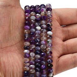 Natural Banded Agate Beads Strands&nbsp;G-Z111-A01-04