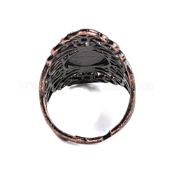 合成ターコイズのレトロな指輪  女性用調節可能な真鍮リング  38mm  内径：19mm&nbsp;RJEW-B067-02R-20