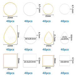 240Pcs 12 Styles Brass Linking Rings&nbsp;FIND-HS0001-42