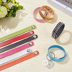 女性用 調節可能なレザーコードブレスレット 10個セット 10色  ミックスカラー  1pc /カラー&nbsp;BJEW-NB0001-10