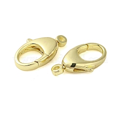 真鍮カニカン  カドミウムフリー＆ニッケルフリー＆鉛フリー  ゴールドカラー  19x10x4mm  穴：1.6mm&nbsp;KK-B089-35G