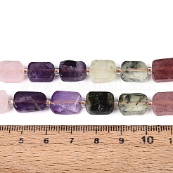 Natural Lapis Lazuli & Amethyst & Rose Quartz & Amazonite & Prehnite & Strawberry Quartz & Sunstone 7 Chakra Beads Strands&nbsp;G-C098-A30-01