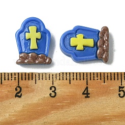 ハロウィーンテーマの不透明樹脂デコデンカボション  墓石  14x11x4.5mm&nbsp;CRES-Q219-02F