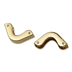 金属製バッグコーナープロテクター  家具、ジュエリー、ハンドバッグの装飾用  ライトゴールド  34x24mm&nbsp;PW-WG6DF7F-01