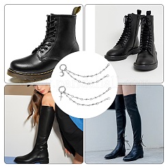 2Pcs Alloy Link Boot Strap Chains&nbsp;HJEW-SP0001-43