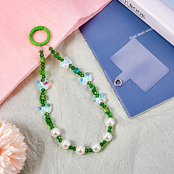 Resin Beads Mobile Straps&nbsp;AJEW-TAC0006-10B