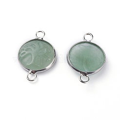Natural Green Aventurine Links connectors&nbsp;G-G807-F03