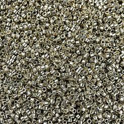 MIYUKIデリカビーズ  シリンダー  日本製シードビーズ  11/0  （db1851) duracoat亜鉛メッキライトピューター  1.3x1.6mm  穴：0.8mm  約10000個/袋  50 G /袋&nbsp;SEED-X0054-DB1851
