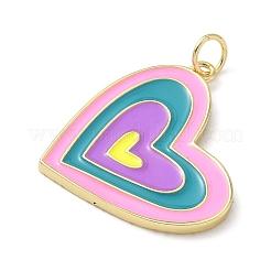 Brass Enamel Pendants&nbsp;KK-P326-08G-01