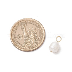 Natural Cultured Freshwater Pearl Rice Charms&nbsp;PALLOY-JF03921-02
