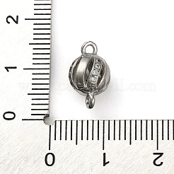 Brass Micro Pave Clear Cubic Zirconia Connector Charms&nbsp;KK-A230-06D-P