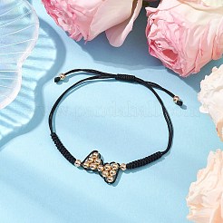 Brass & Nylon Thread Braided Bead Bracelets for Women&nbsp;BJEW-JB10751-02