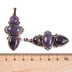 Natural Amethyst Pendants&nbsp;G-Q158-04-08