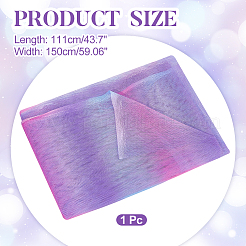 Rainbow Color Polyester Mesh Fabric&nbsp;DIY-WH0496-43A