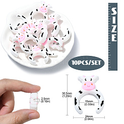 Cow Silicone Focal Beads&nbsp;SIL-CJC0001-13