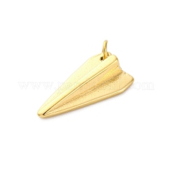 304ステンレスペンダント  丸カン付き  18KGP本金メッキ  紙飛行機  17x9x4mm  穴：2.5mm&nbsp;STAS-U049-04A-04G