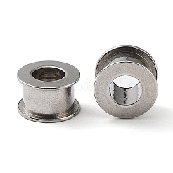 変色しにくい201ステンレススチールヨーロピアンビーズ  大穴ビーズ  コラム  10x6mm  穴：5mm&nbsp;STAS-E036-3