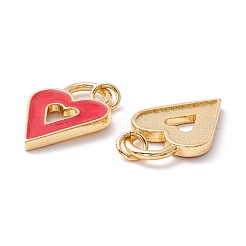 Rack Plating Brass Enamel Pendants&nbsp;KK-D073-26G-01