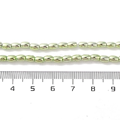 電気メッキビーズ連売り  オーバル  薄緑  4.5x3mm  穴：0.8mm  約94~99個/連  16.93~18.11''（43~46センチメートル）&nbsp;X-EGLA-H104-02B