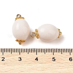 アクリルパーツ  真鍮のループを有します  オーバル  古いレース  19.5x10.5mm  穴：1.8mm&nbsp;MACR-C033-13F
