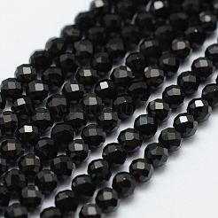 Natural Black Spinel Beads Strands&nbsp;X-G-E366-07-3mm