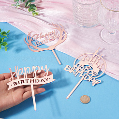 3Pcs 3 Styles Acrylic Cake Toppers&nbsp;FIND-TA0010-38A