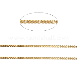 304 ステンレス シンガポール チェーン  溶接されていない  スプールで  18KGP本金メッキ  4x3x1.5mm  10 m /ロール&nbsp;CHS-C009-23G