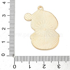 クリスマス合金エナメルペンダント  ライトゴールド  雪だるま  33.5x23.5x1.3mm  穴：1.8mm&nbsp;ENAM-B035-02M-14KCG