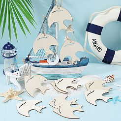 Ocean Theme Wood Pendant Decorations&nbsp;HJEW-WH20016-01B