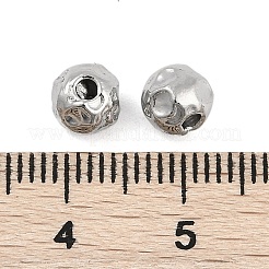 変色防止加工を施した316サージカルステンレススチールビーズ  ラウンド  ステンレス鋼色  6mm  穴：1.5mm&nbsp;LS-STAS-M106-01A-P