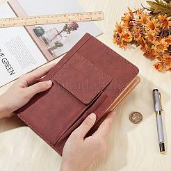 PUレザーブックカバー  ノートブックラップ  長方形  ココナッツブラウン  217x155x19mm&nbsp;AJEW-WH20010-24E