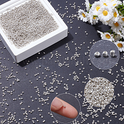 100g12/0ガラスシードビーズ  染めの色  銀  2mm  穴：1mm&nbsp;SEED-SP0001-12A-02