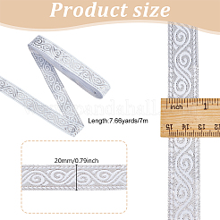 Ethnic Style Polyester Flower Jacquard Ribbons&nbsp;DIY-WH0656-63B