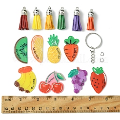 DIY Fruit Acrylic Keychain Making Kits&nbsp;DIY-FS0006-80