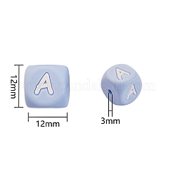 26Pcs 26 Style Silicone Alphabet Beads for Bracelet or Necklace Making&nbsp;SIL-SZ0001-01D