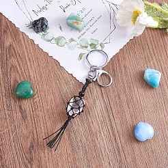 4Pcs  Macrame Fringe Braided Keychain&nbsp;AJEW-SW00014-05