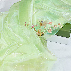 シンフォニーレーザー布糸カラフルな生地  舞台衣装生地用メッシュ糸  芝生の緑  150x0.01cm  5ヤード/袋&nbsp;DIY-WH0409-81B