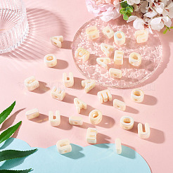 50Pcs 5 Styles UV Plating Opaque Acrylic Beads&nbsp;PACR-TA0001-31A