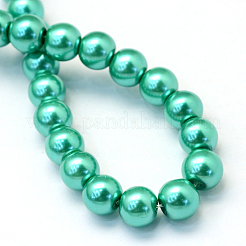 Baking Paint Pearlized Glass Pearl Round Bead Strands&nbsp;HY-Q003-14mm-29