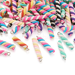 90Pcs 9 Colors Handmade Polymer Clay Pendants&nbsp;CLAY-CD0001-08
